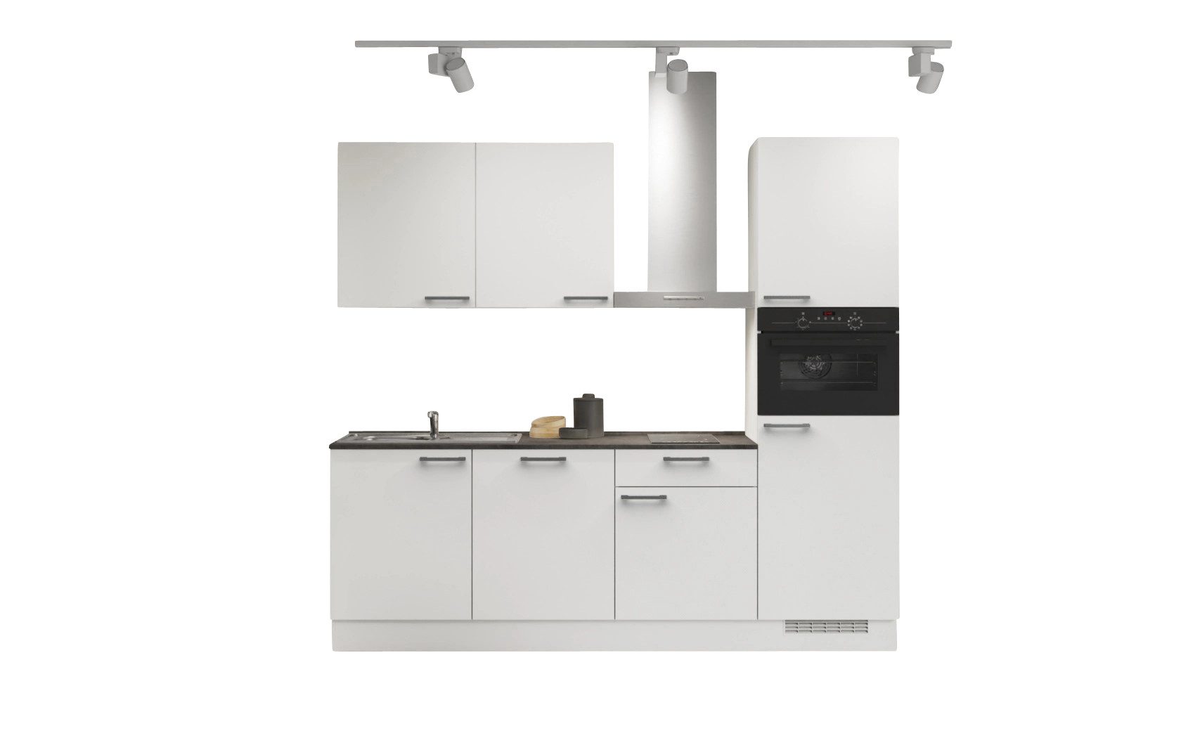 nobilia® Küchenzeile Bornholm, individuell anpassbar, gratis Küchenplanung mit Profis, (240 Breite), vormontiert, wahlw. mit E-Geräten, inkl. Lieferung