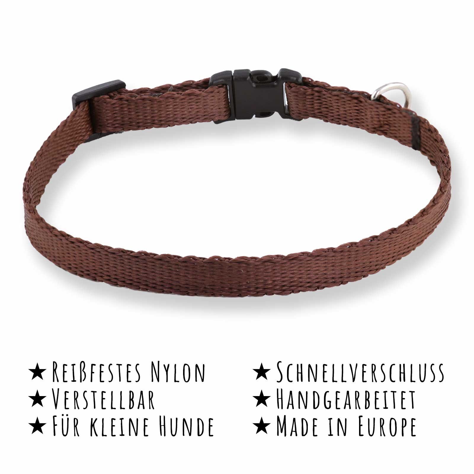 Monkimau Hunde-Halsband Hundehalsband aus Nylon, Nylon, verstellbar