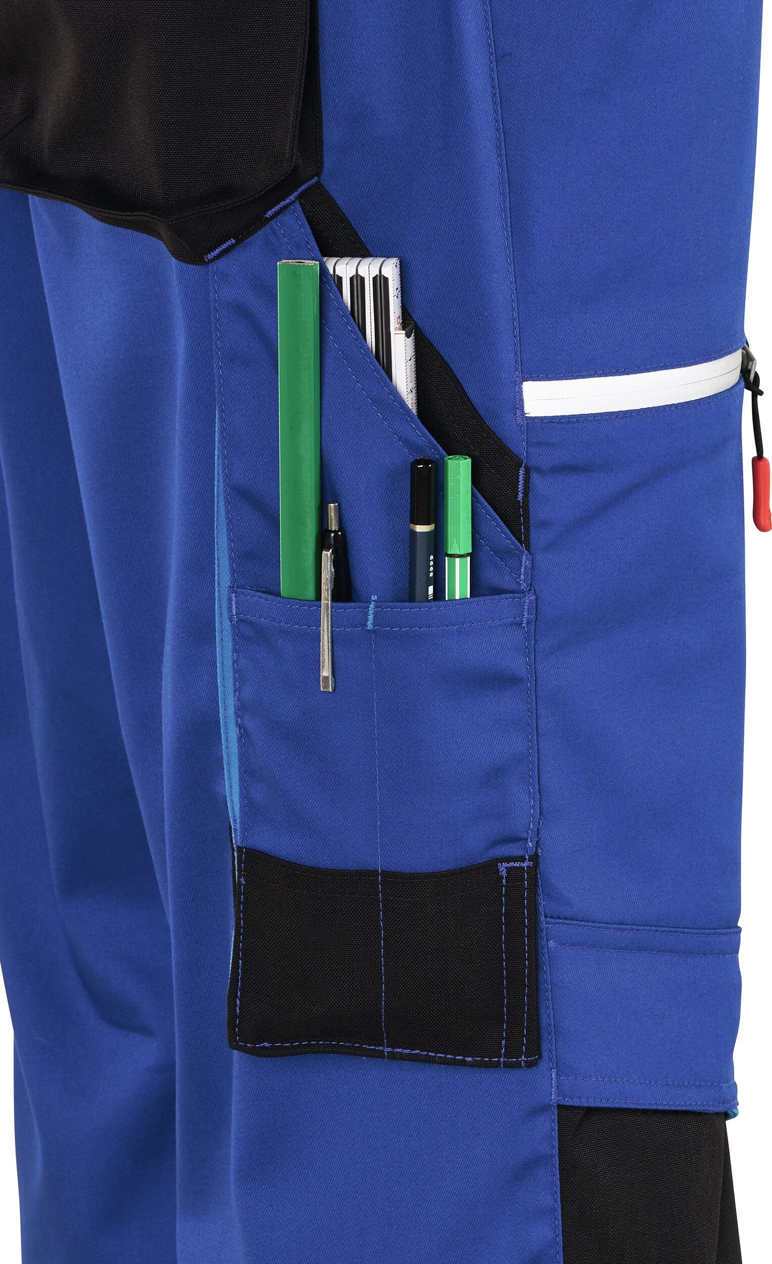 fortis Arbeitsbundhose Herren-Bundhose Flex kornblau/schwarz/blau
