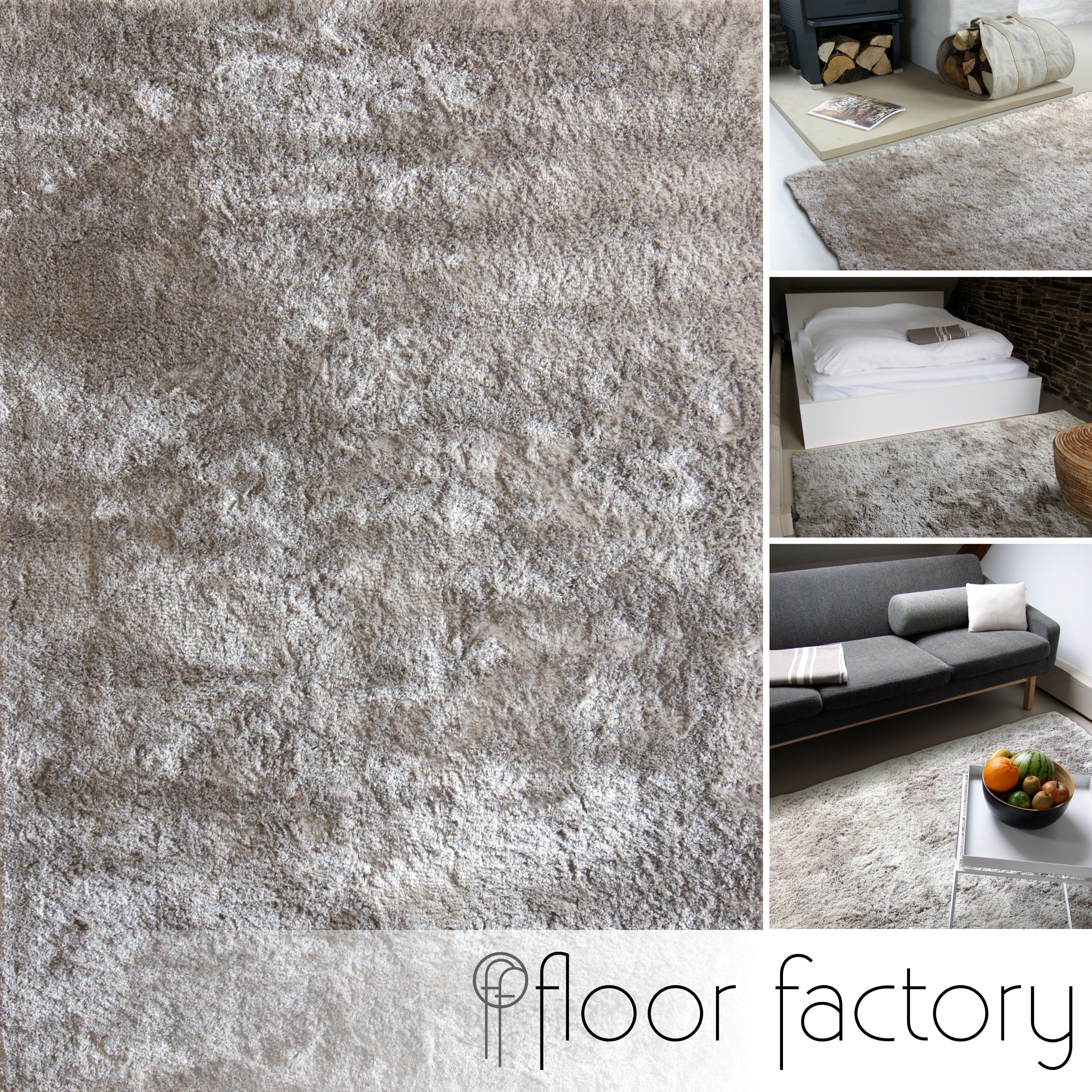 floor factory Hochflor-Teppich Delight, quadratisch, Höhe: 25 mm