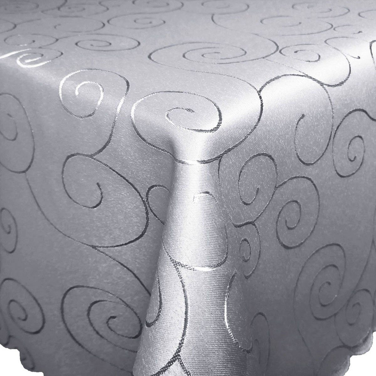 Bronze Tischdecke Ornamente ECKIG Tischdecke Seidenglanz günstig online kaufen