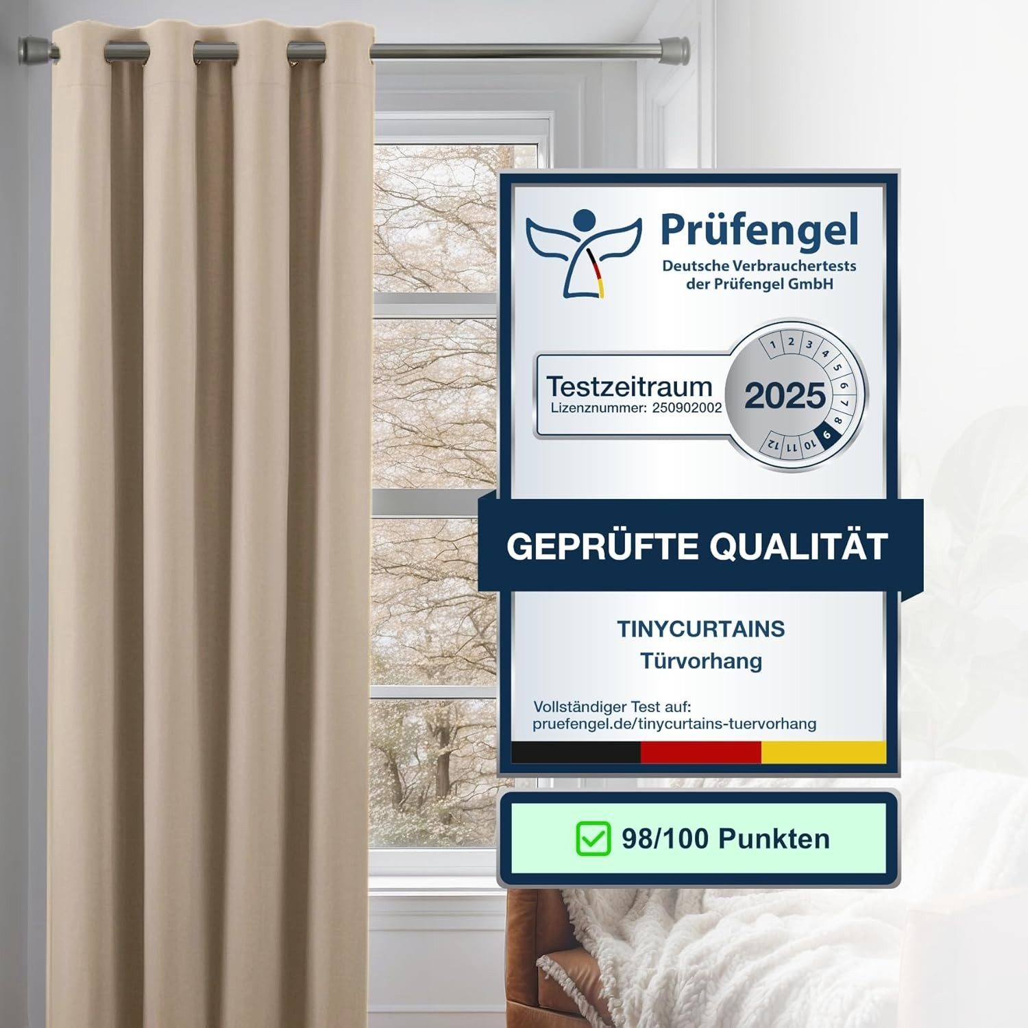 Cozyor Verdunkelungsvorhang 2er-Set inkl. 2 Magnethalter, thermoisolierend, Gardinen blickdicht (2 St), Ösen, verdunkelnd, Mikrofaser Polyester