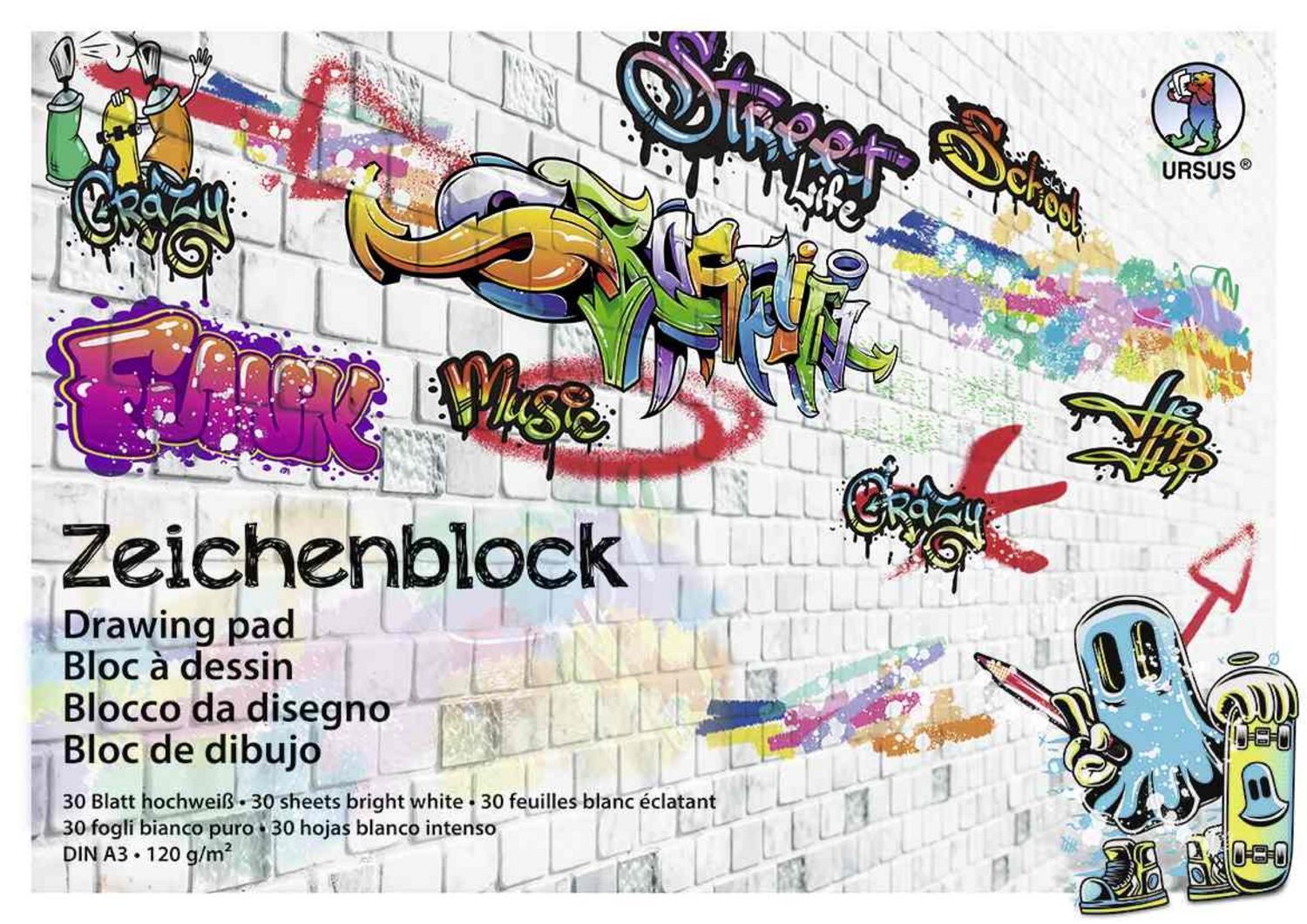Ludwig Zeichenblock Zeichenblock ""Street Art"", DIN A3