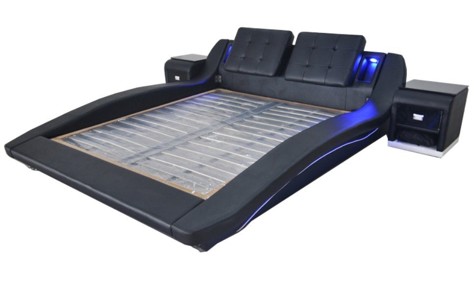 180x200 Leder Luxus Design Bett Bett Betten JVmoebel cm Doppel Modernes Polster