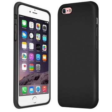 CoolGadget Handyhülle Black Series Handy Hülle für Apple iPhone 6 4,7 Zoll, Edle Silikon Robust Schutzhülle für iPhone 6, iPhone 6S Hülle