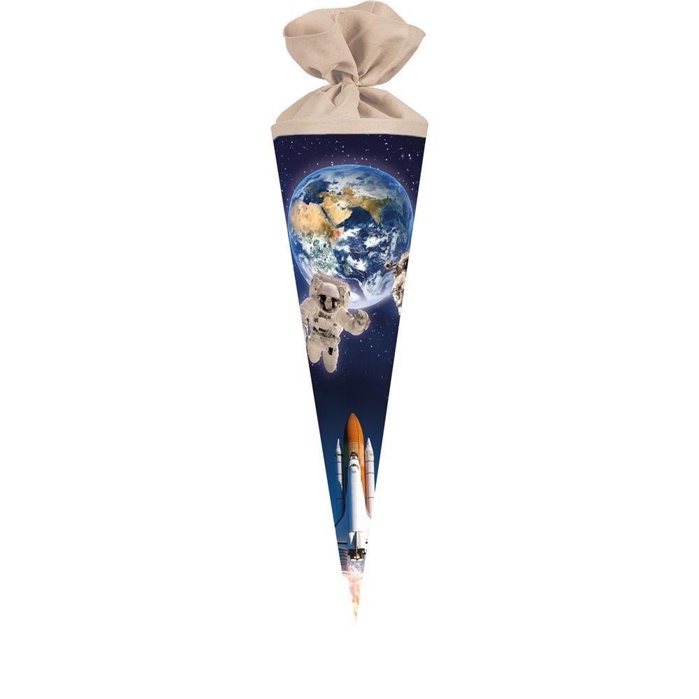 Schultüten Rohling Dunkelblau, 70 Cm Rund – Inkl. Schleife & Filzabschluss, Aus Stabilem Karton, Made In Germany