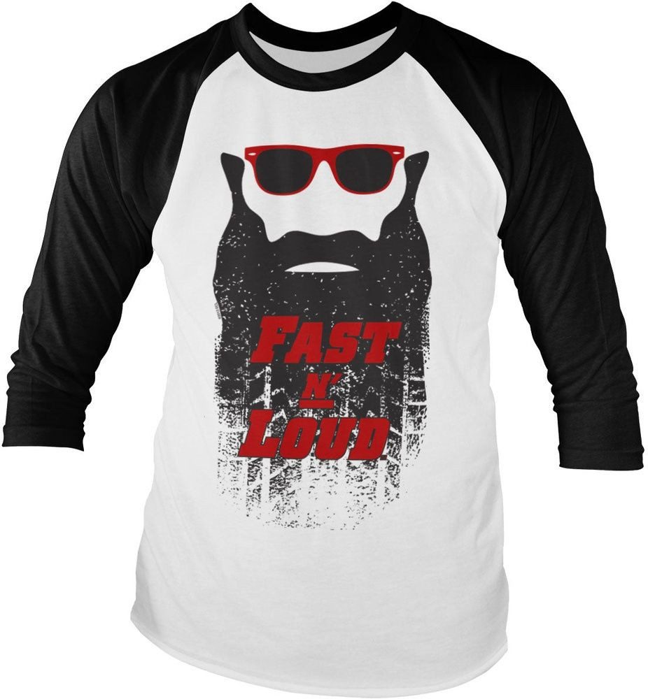 Fast N' Loud Longsleeve Kaufman Beard Baseball Long Sleeve Tee