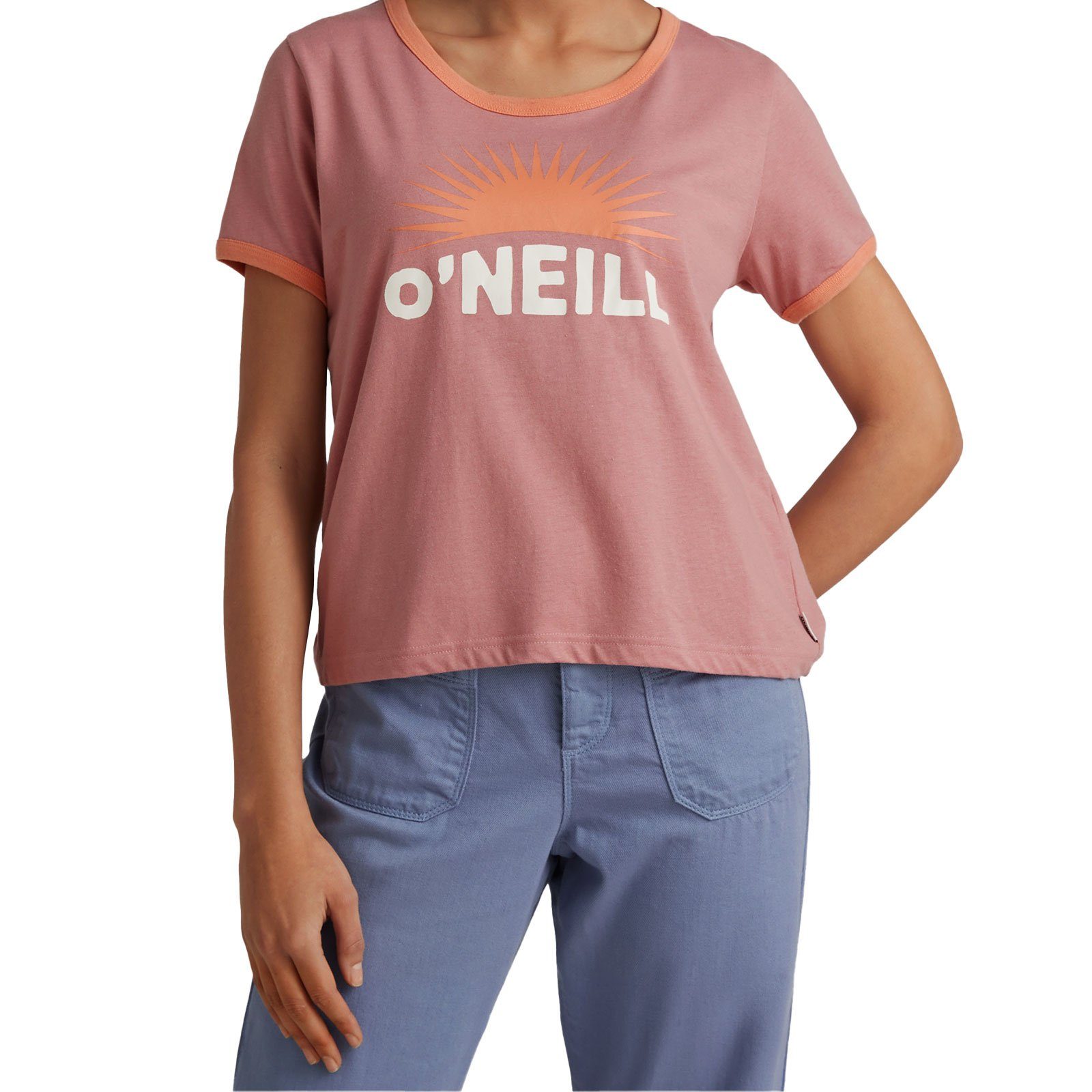 O'Neill T-Shirt Marri Ringer mit Kultprint auf Wasserbasis