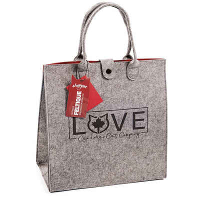 Canadian Cat Company Handtasche FELTIQUE, exklusive Shopper Tragetasche, hochwertiger Filz mit Geschenkumschlag