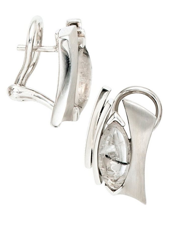JOBO Paar Ohrstecker Ohrringe mit Turmalin, 925 Silber