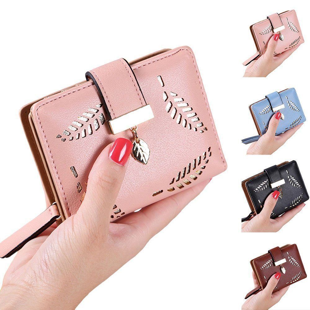 Fivejoy Brieftasche Mini Geldbörse Geldbeutel Damen mit Bargeld/ID/Kreditkarte Halter (RFID-Schutz, Portemonnaie Damen), Klein Geldbörse