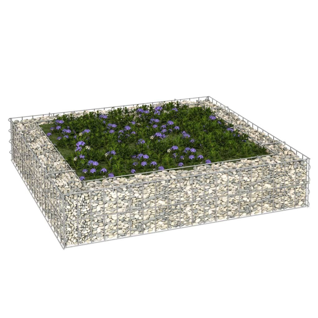 vidaXL Hochbeet »GabionenHochbeet Verzinkter Stahl 100x100x20 cm« (1