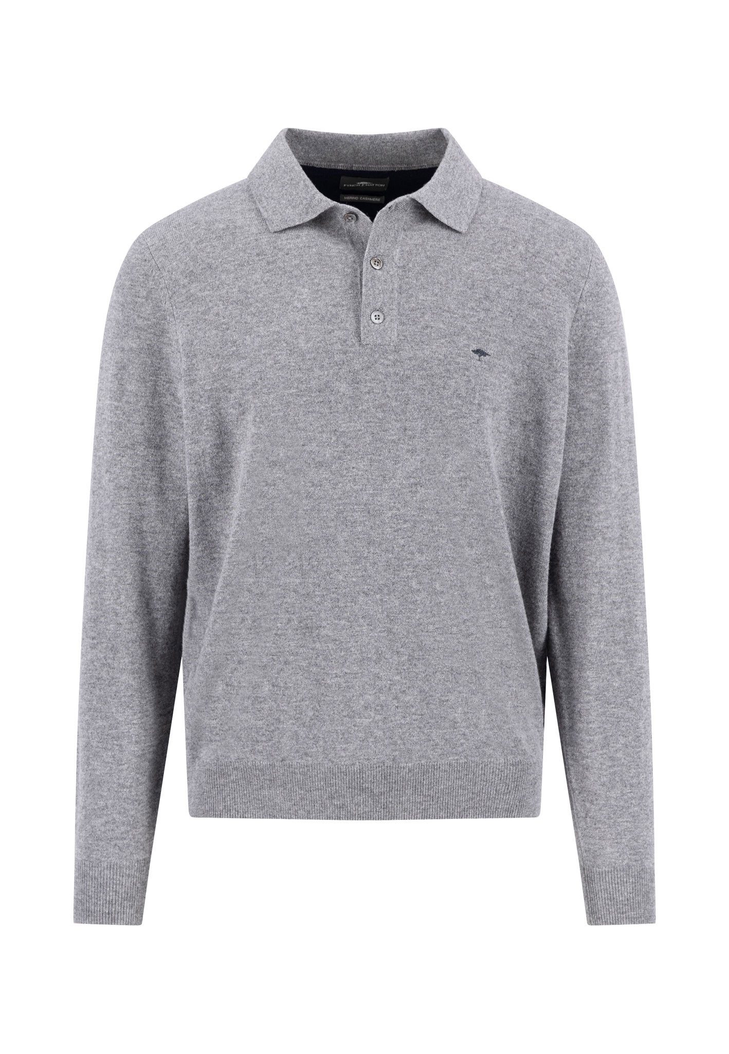 Strickpullover Polo, Longsleeve, Merino Cashmere