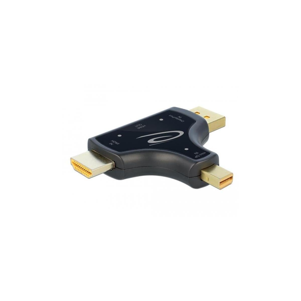 Delock 3 mini... HDMI DisplayPort 1 Port Mini, / mit Display / Computer-Kabel, HDMI Monitoradapter in