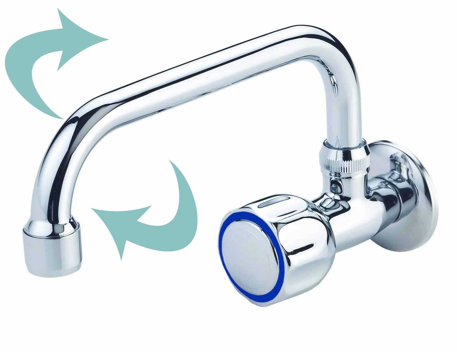 Eisl Waschtischarmatur Standard Kaltwasser Wand-Ventil, Wandarmatur, Haubengriff, verchromt – Bild 3 von 3