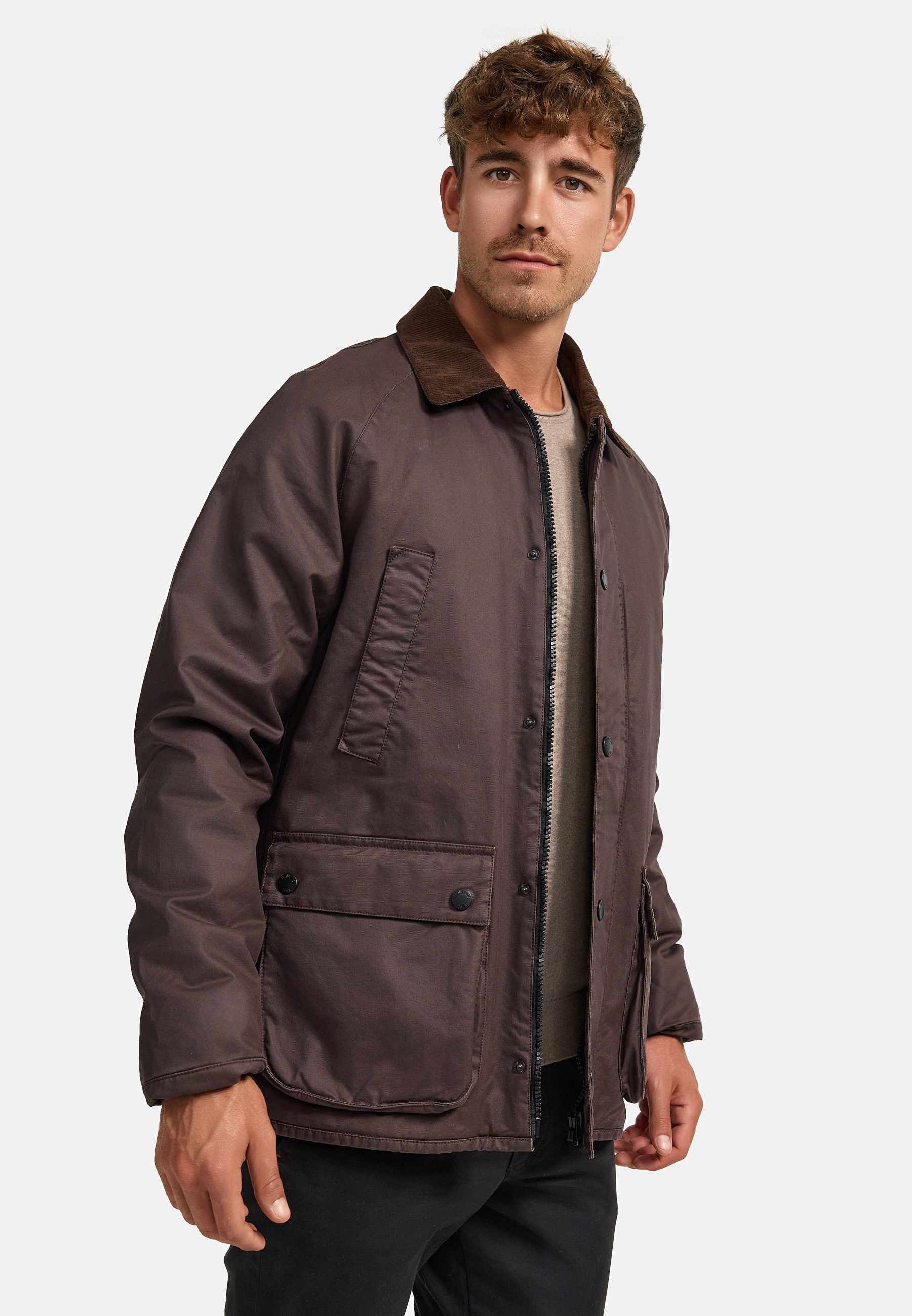 Indicode Sommerjacke Herren INFilmen Winterjacke Herrenjacke mit klassischem Cordkragen