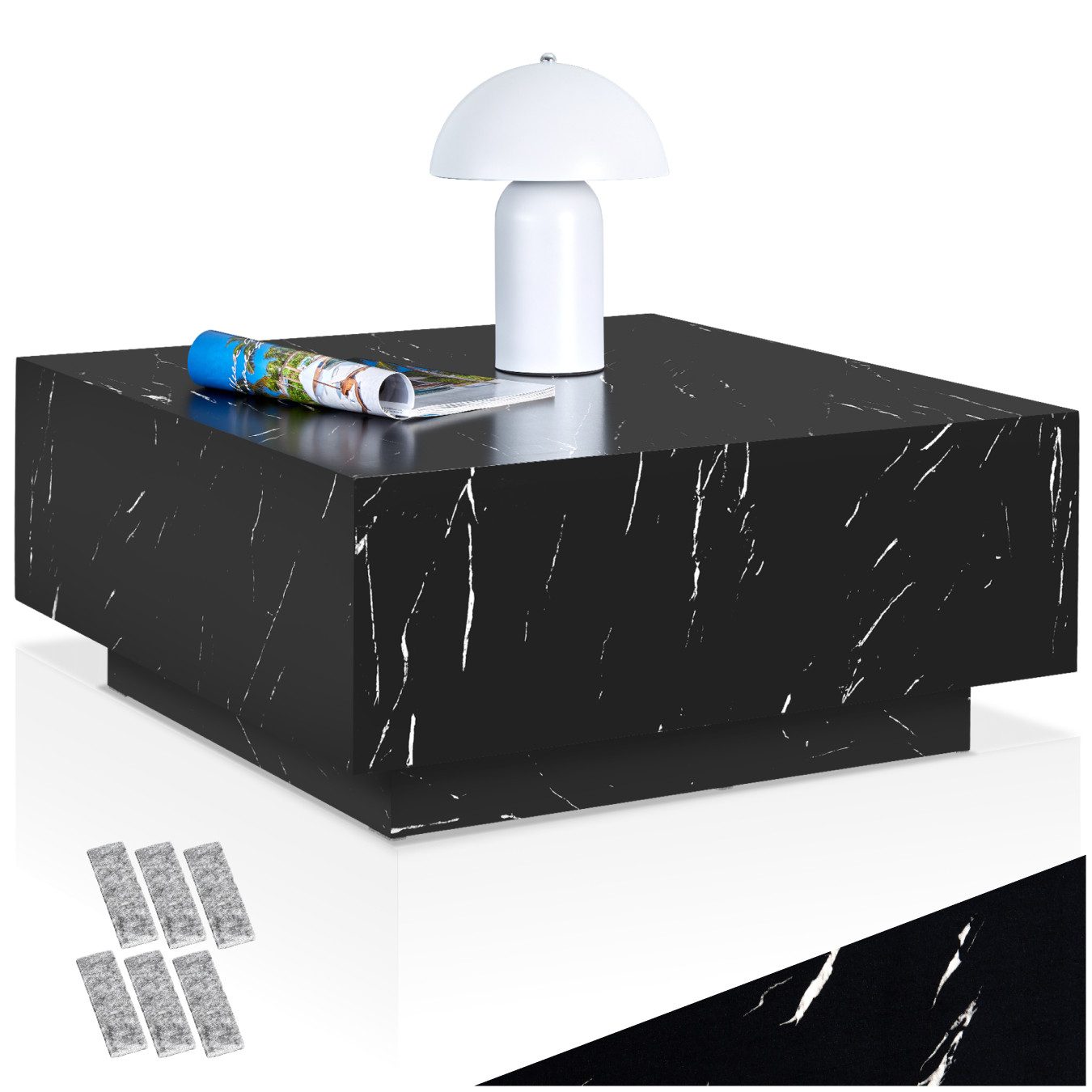 tectake Couchtisch Beistelltisch Lasley mit Standfuß, günstig online kaufen