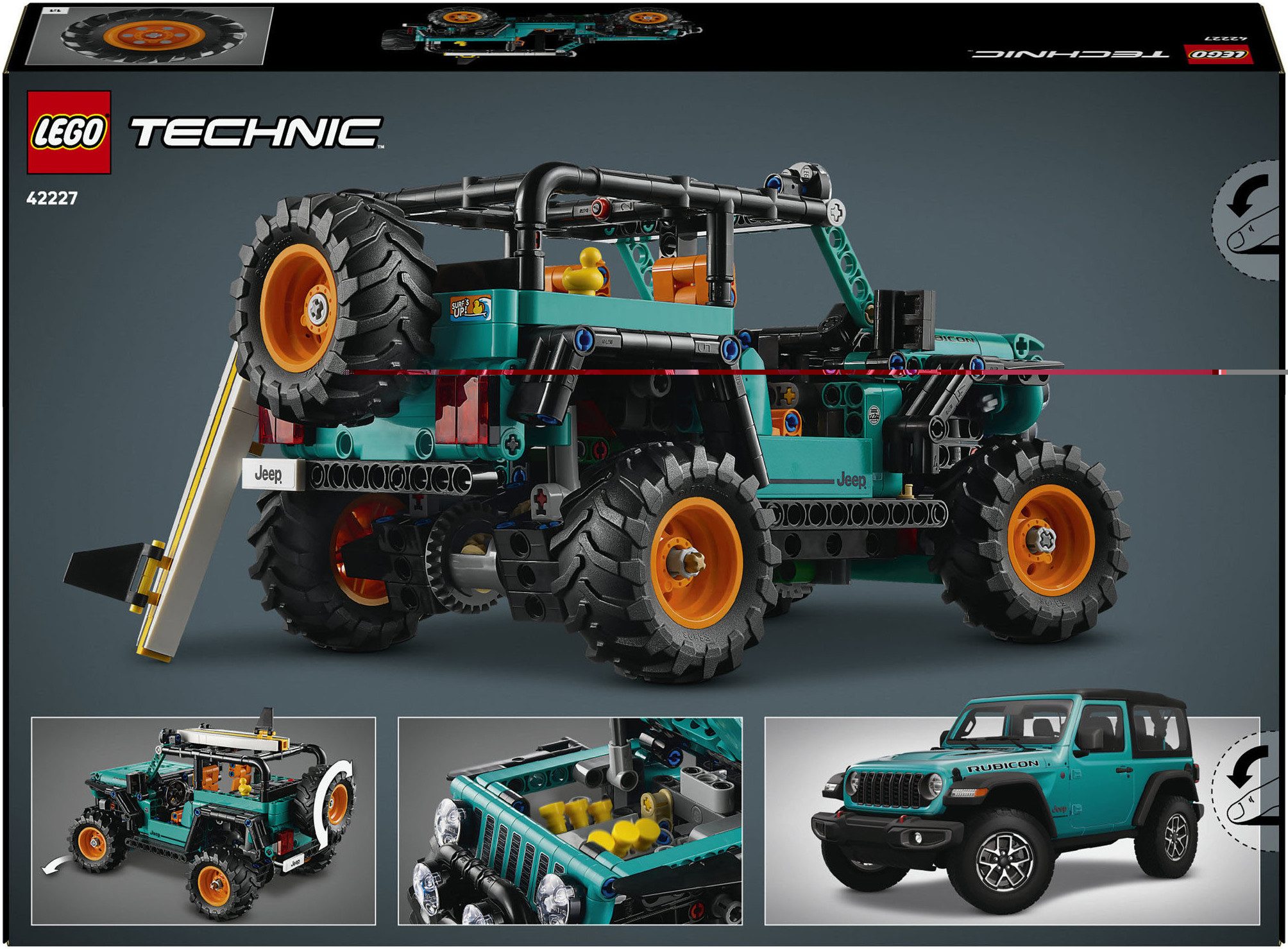LEGO® Jeep Wrangler Rubicon Geländewagen (42227), LEGO Technic Konstruktionsspielsteine, (723 St)