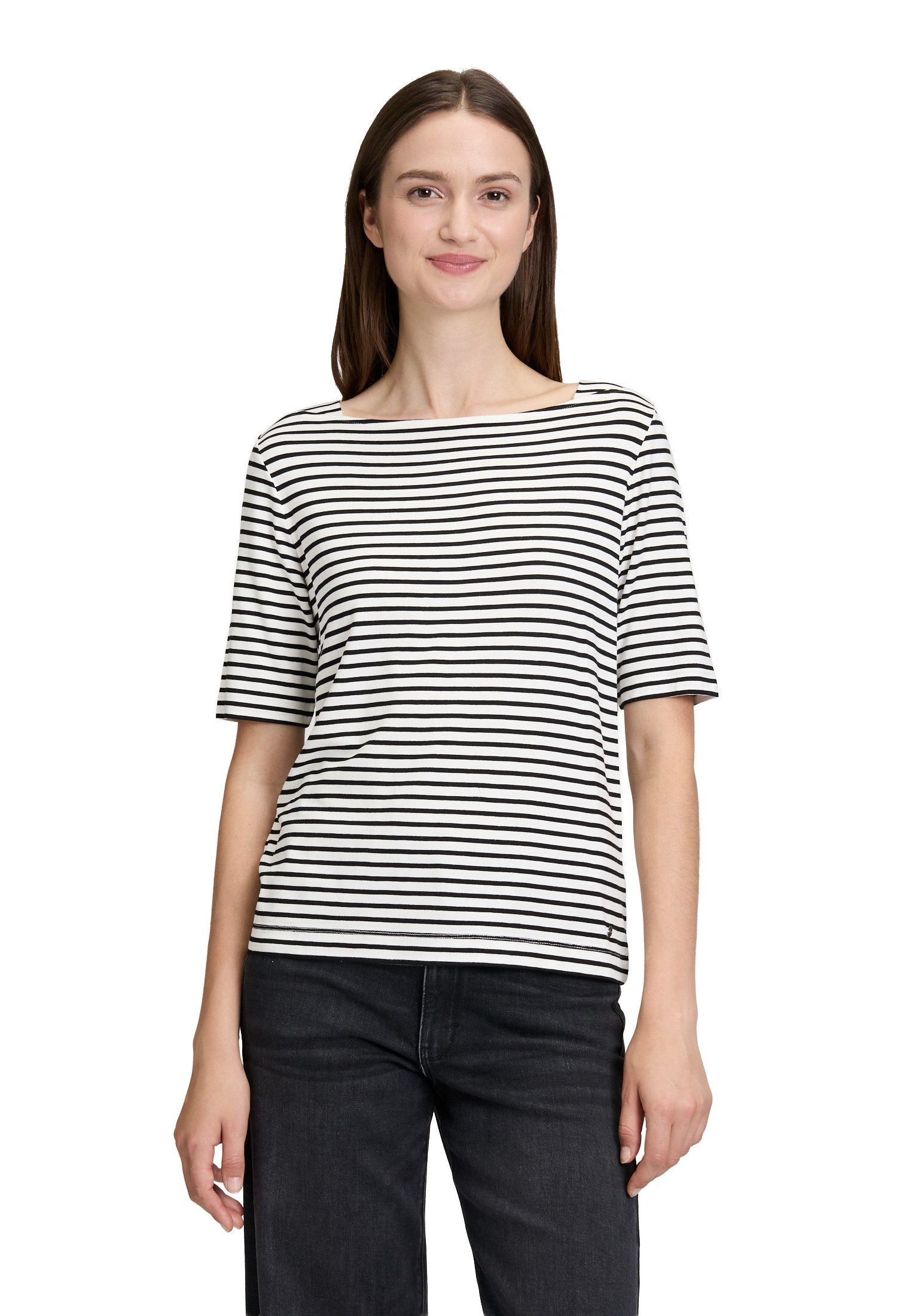 Kurzarmshirt Damen mit U-Boot-Ausschnitt