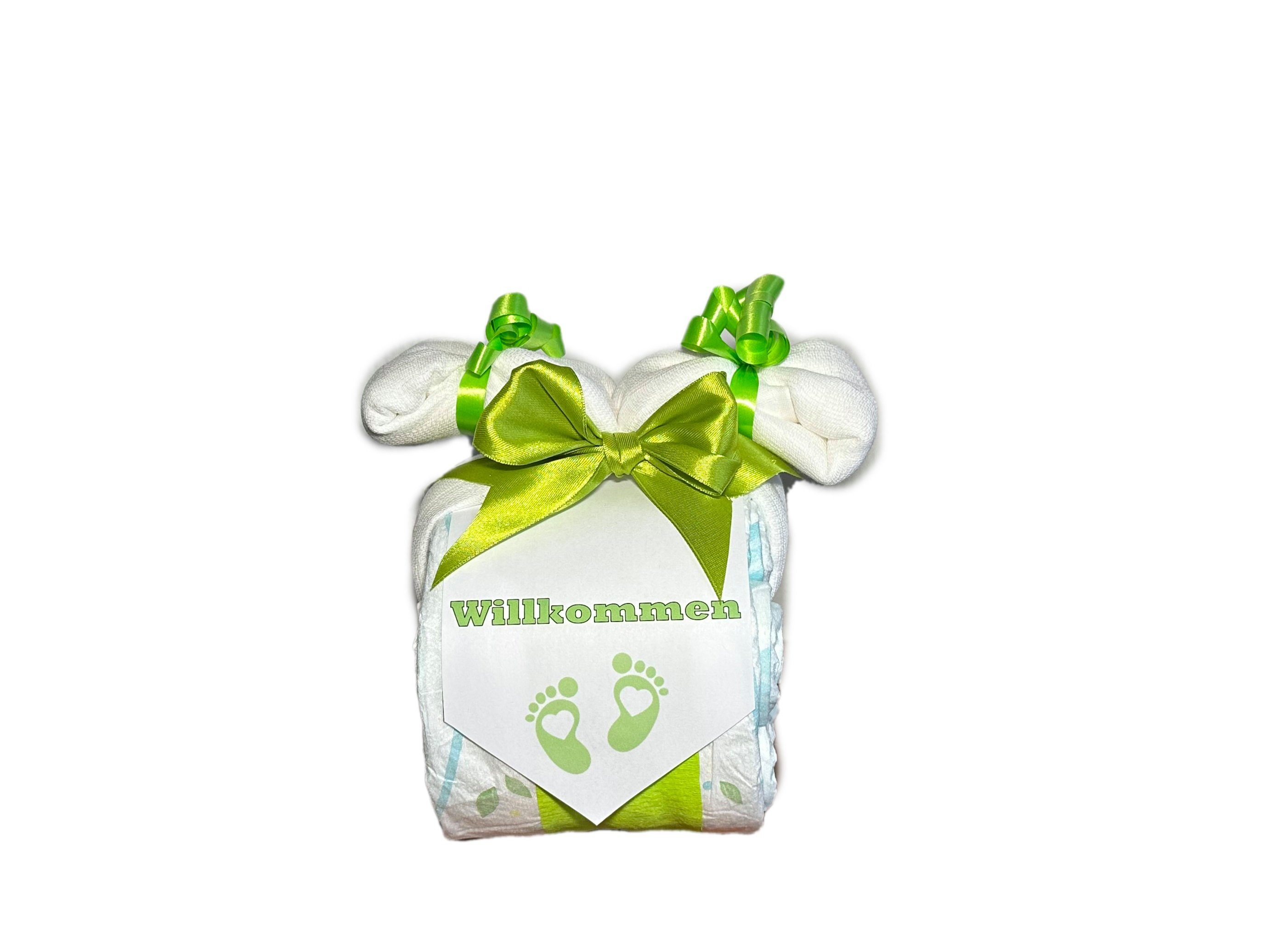 Geschenketorten-Gebhardt Windeln grün Windelmotorrad No#4