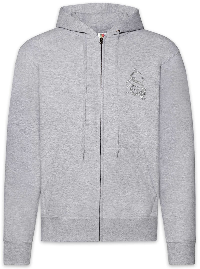 Sweatjacke Norse Snake Dragon Zipper Hoodie Raben Raven Hugin Munin Wikinger Tyr