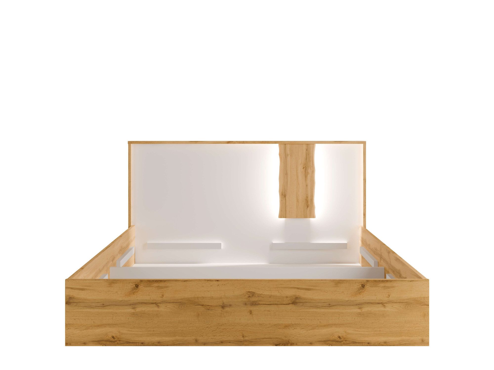 OTTO home Bett Bett Fabellaa ohne Matratze (Schlaffläche 180x200 cm), Bett mit Stauraum und Led-Beleuchtung, BxTxH 191,3x206,4x102,2 cm
