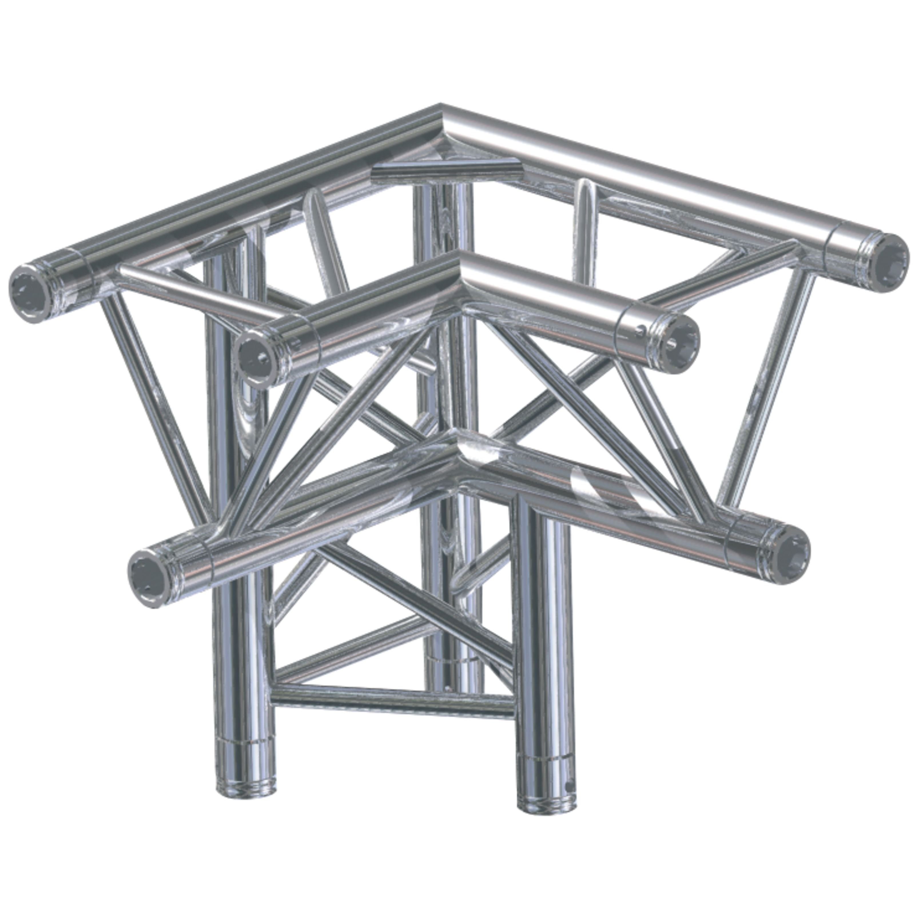 Global Truss Lampenstativ (F33, LD90 Ecke, C34 3-Punkt, 3-Weg rechts - Ecken Traverse)