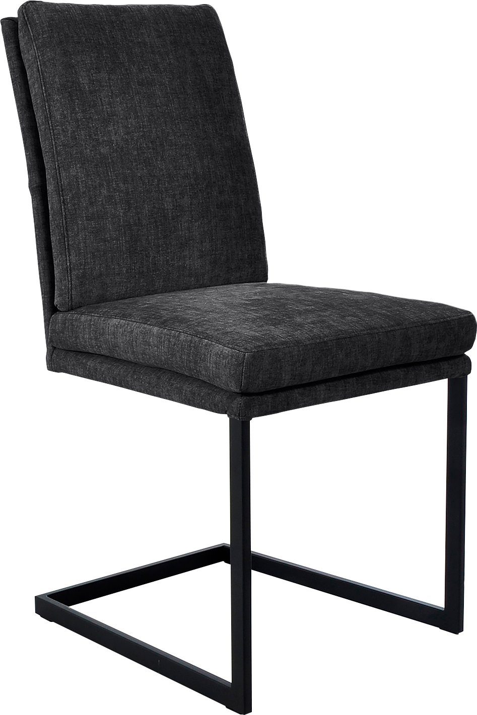 K+W Komfort & Wohnen Freischwinger, stabiles Hochkantrohr, Untergestell in Edelstahloptik oder schwarz