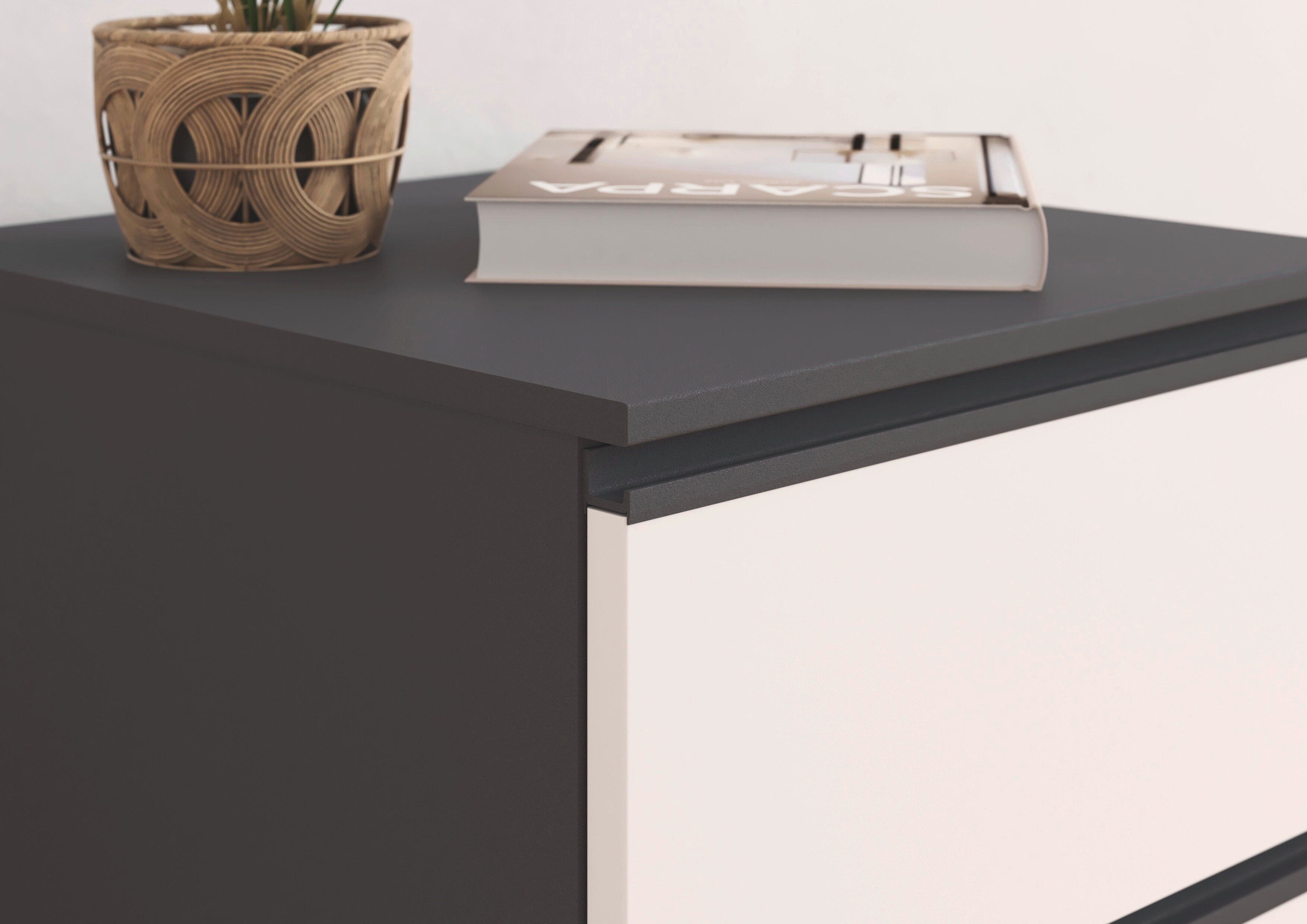rauch Nachtkommode Nachttisch Nachtkonsole Nachtschrank MAINZ (Breite 40 cm), zwei praktische und geräumige Schubladen MADE IN GERMANY – Bild 5 von 5