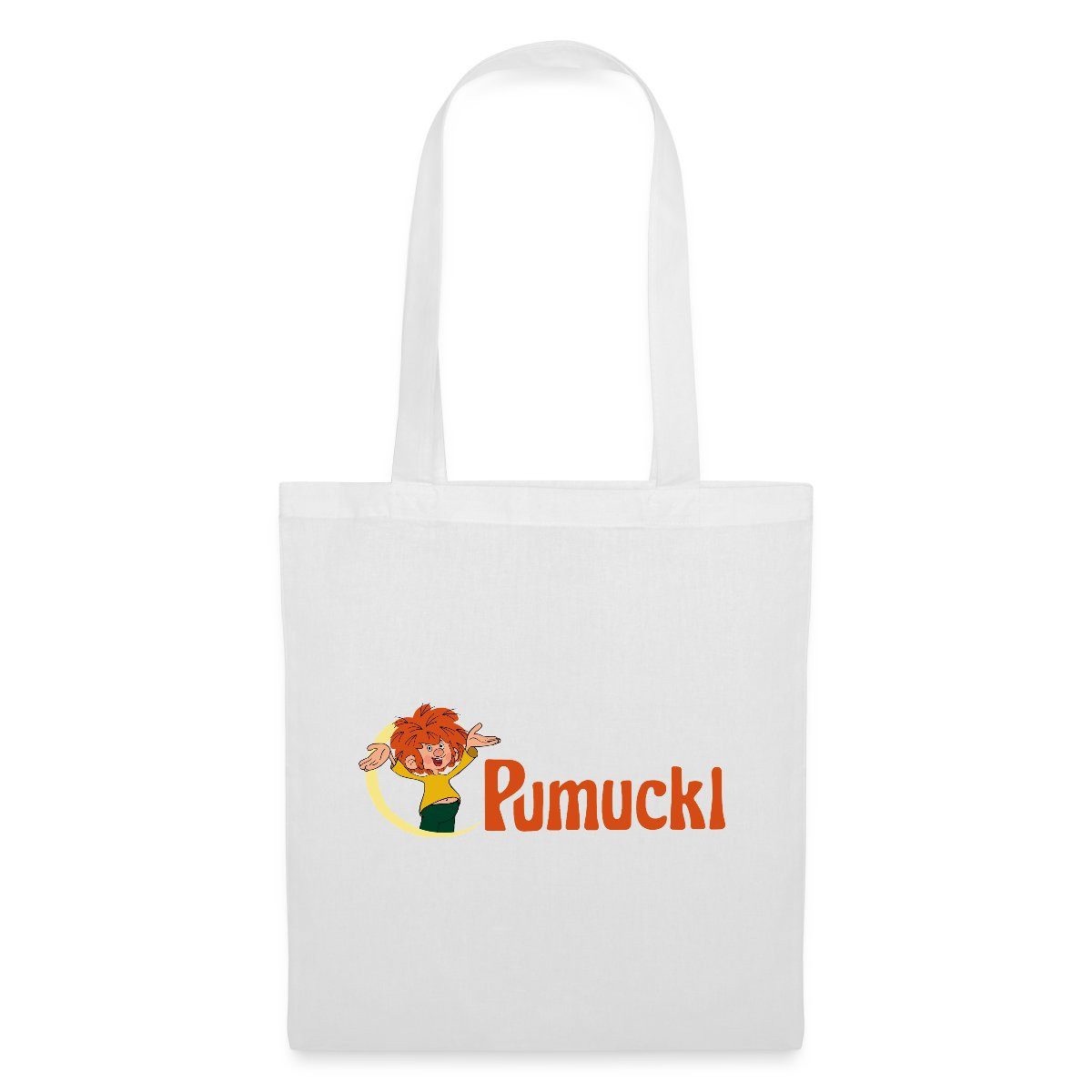 Spreadshirt Henkeltasche Pumuckl Mit Frecher Pose Und Logo Schriftzug Stoffbeutel (1-tlg)
