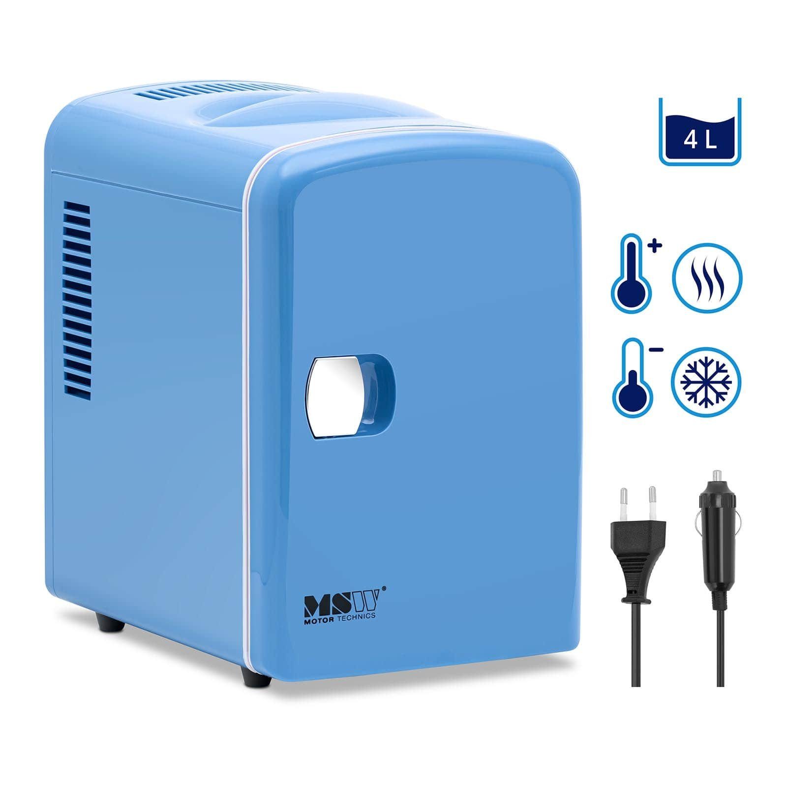 MSW Elektrische Kühlbox Mini-Kühlschrank 12 V/230 V - 2-in-1-Gerät mit Warmhaltefunktion 4L