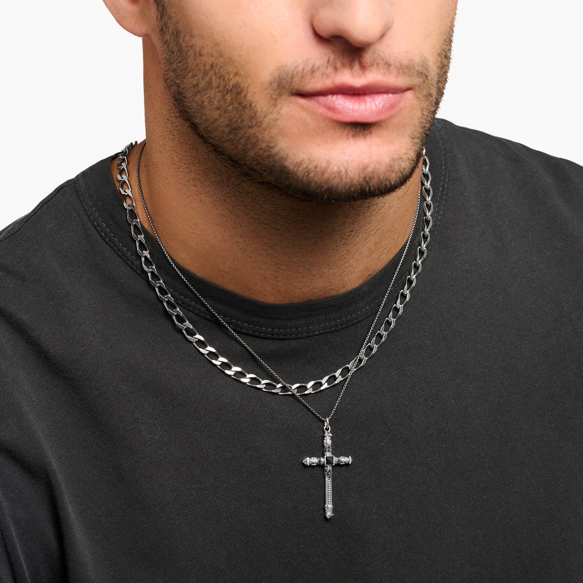 THOMAS SABO Kette mit Anhänger Kreuz mi... THOMAS SABO Kette mit Anhänger Kreuz mi...