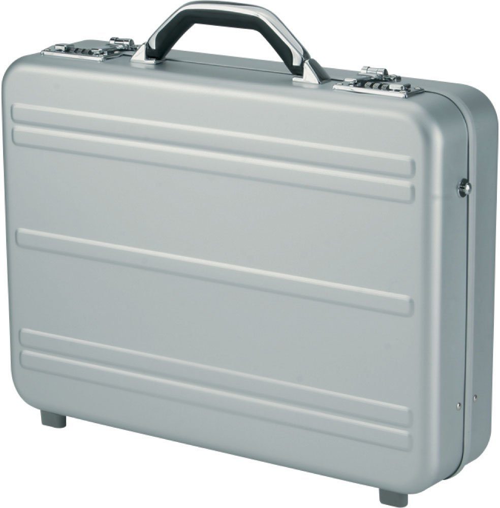 fixbag Laptopfach Business-Koffer silberfarben, Aluminiumkoffer Attaché, mit