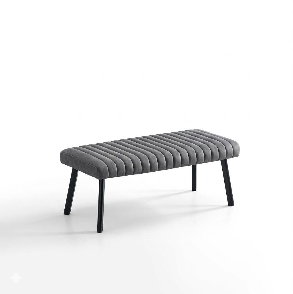 Xlmoebel Bank Moderne graue Sitzbank im minimalistischen Design für Esszimmer (Sitzbank), Made in Europa