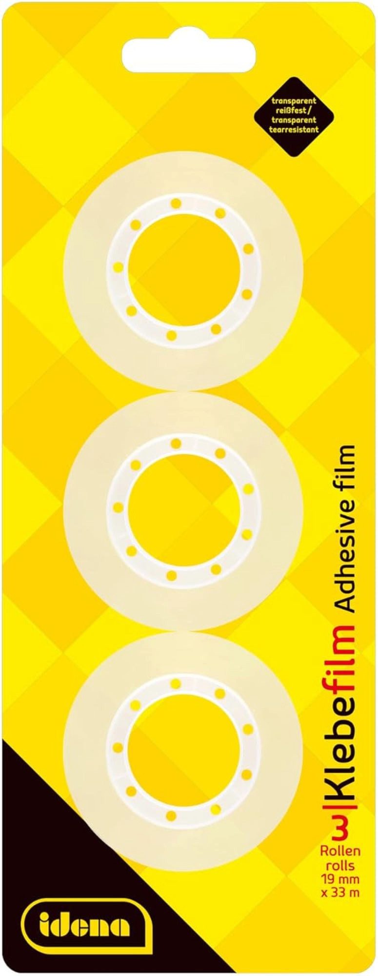 Idena Spiel Idena Klebefilm transparent 1,9 cm x 33 m 3 Rollen