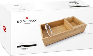 ROMINOX Nussknacker »Nux«, (Set, 3-tlg., bestehend aus: Nussknacker, Behälter für Nüsse und Restebehälter)
