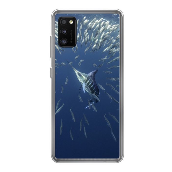 MuchoWow Handyhülle Fisch - Schwertfisch - Wasser Handyhülle Samsung Galaxy A41 Smartphone-Bumper Print Handy