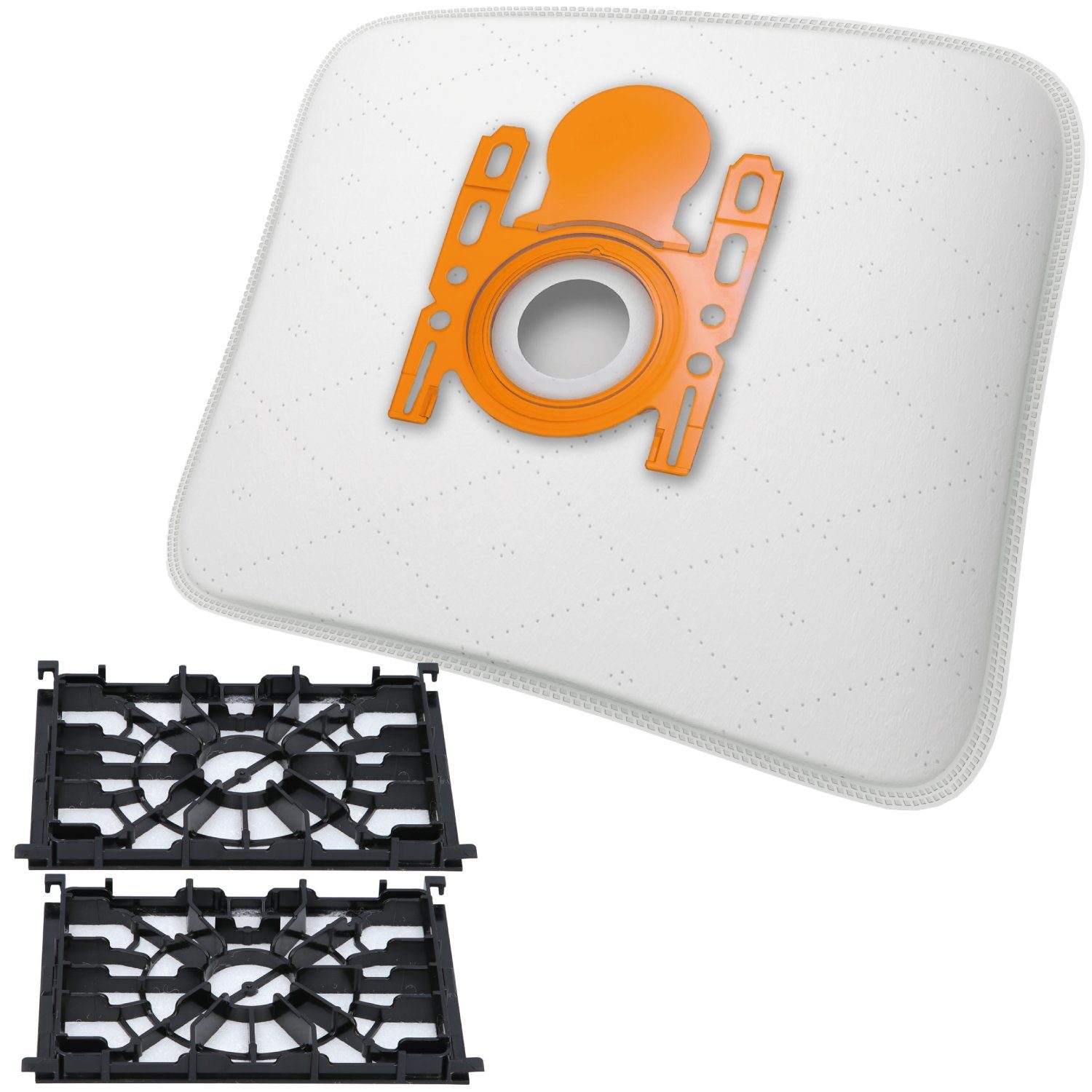 McFilter Staubsaugerbeutel + Motorschutzfilter SPARSET, passend für Siemens VSQ5X1230 Q5.0 Extreme Silence Power Staubsauger, 22 St., 5-lagiger Beutel mit Hygieneverschluss + Motorschutzfilter