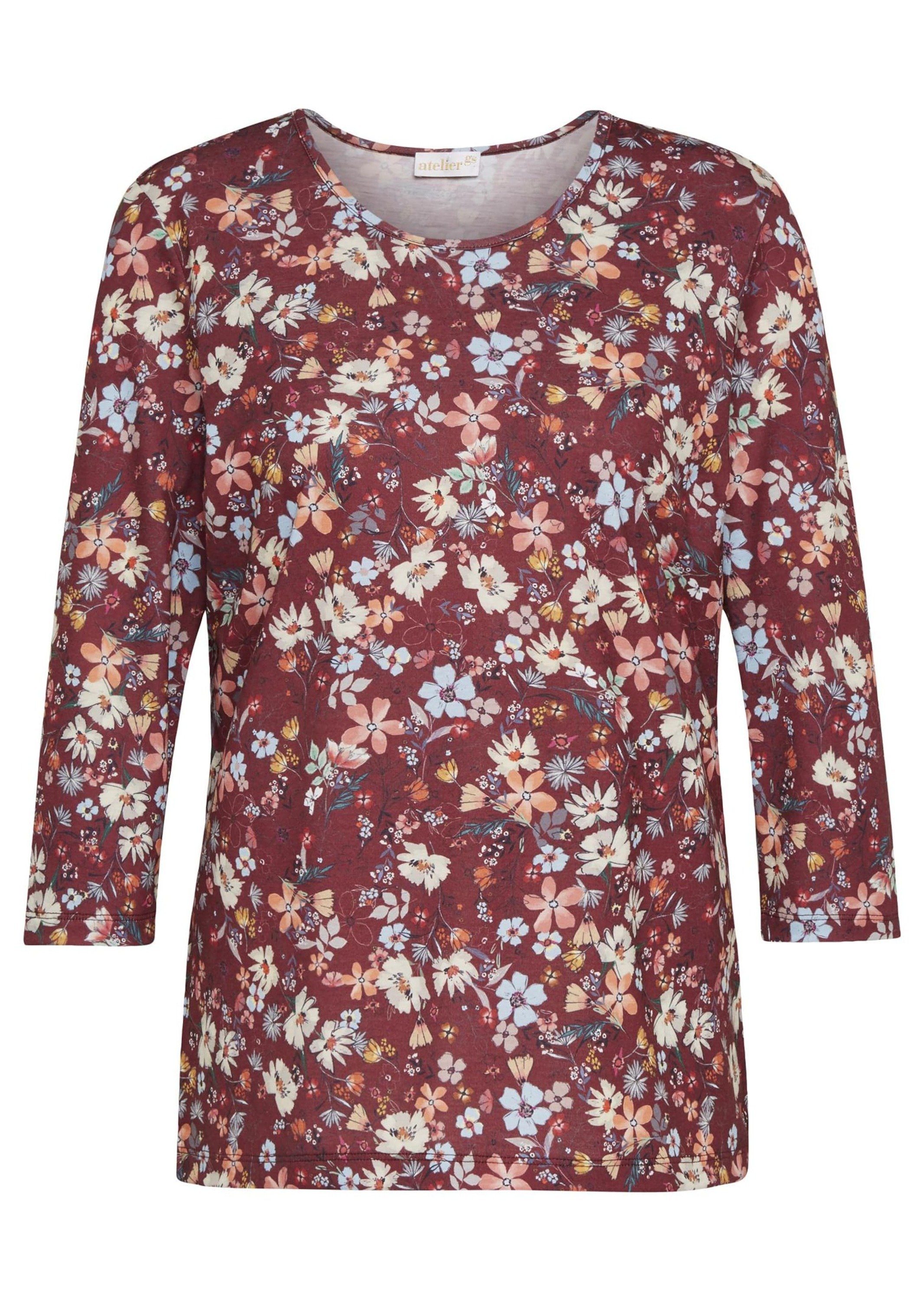 GOLDNER Print-Shirt Raffiniertes Druckshirt mit 3/4-Arm günstig online kaufen
