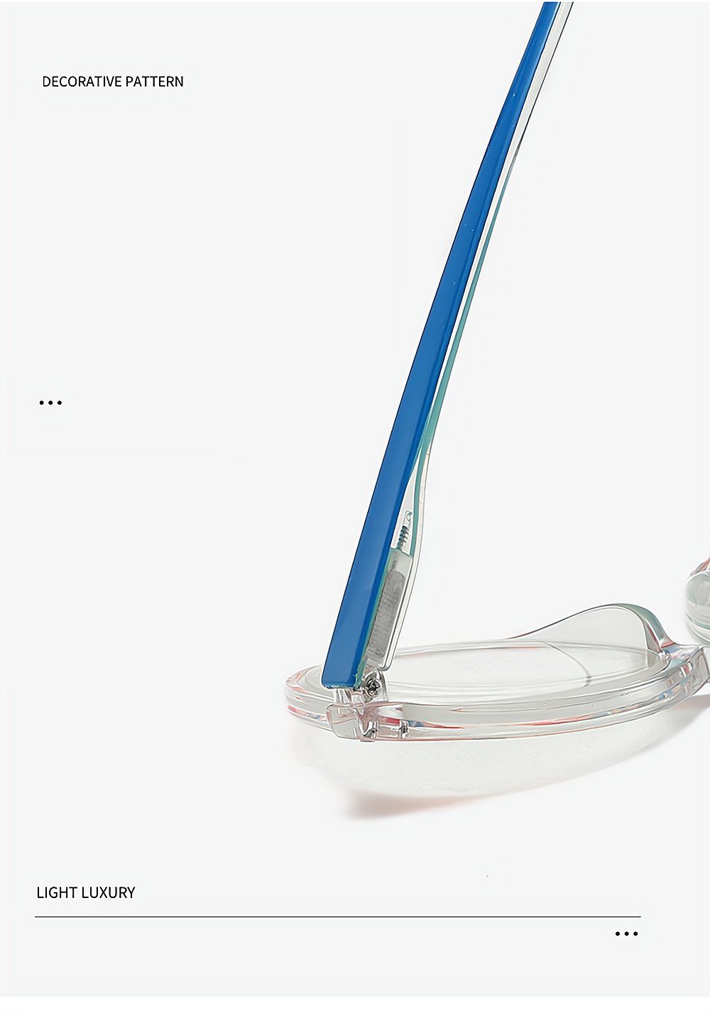 PACIEA Lesebrille Gläser anti presbyopische Rahmen bedruckte blaue Mode