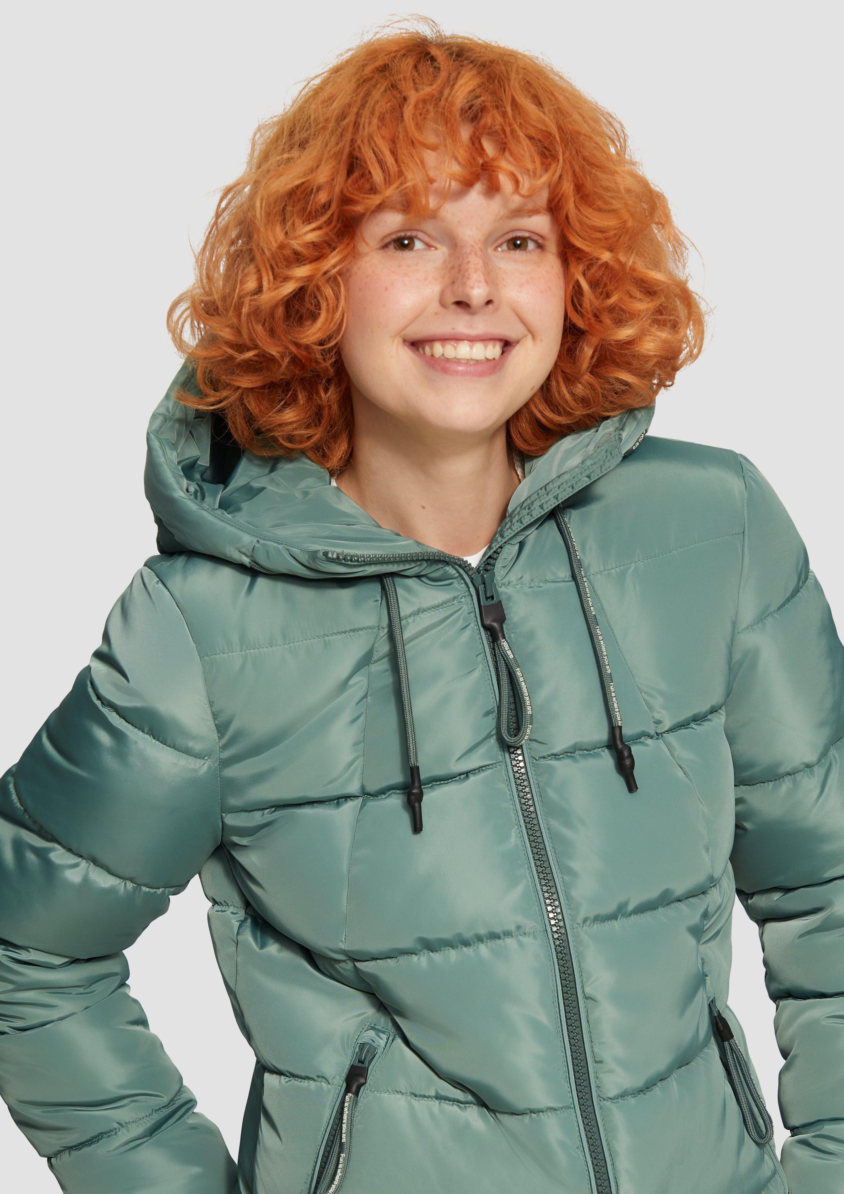 QS Outdoorjacke Wattierte Steppjacke mit Kapuze günstig online kaufen