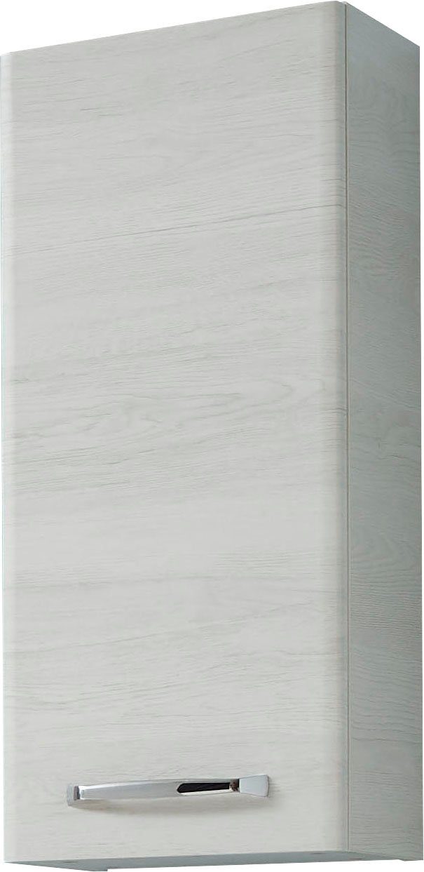 Saphir Hängeschrank Quickset Wand-Badschrank 30 cm breit mit 1 Tür und 2 Glas-Einlegeböden Badezimmer-Hängeschrank inkl. Türdämpfer, Griffe in Chrom Glanz