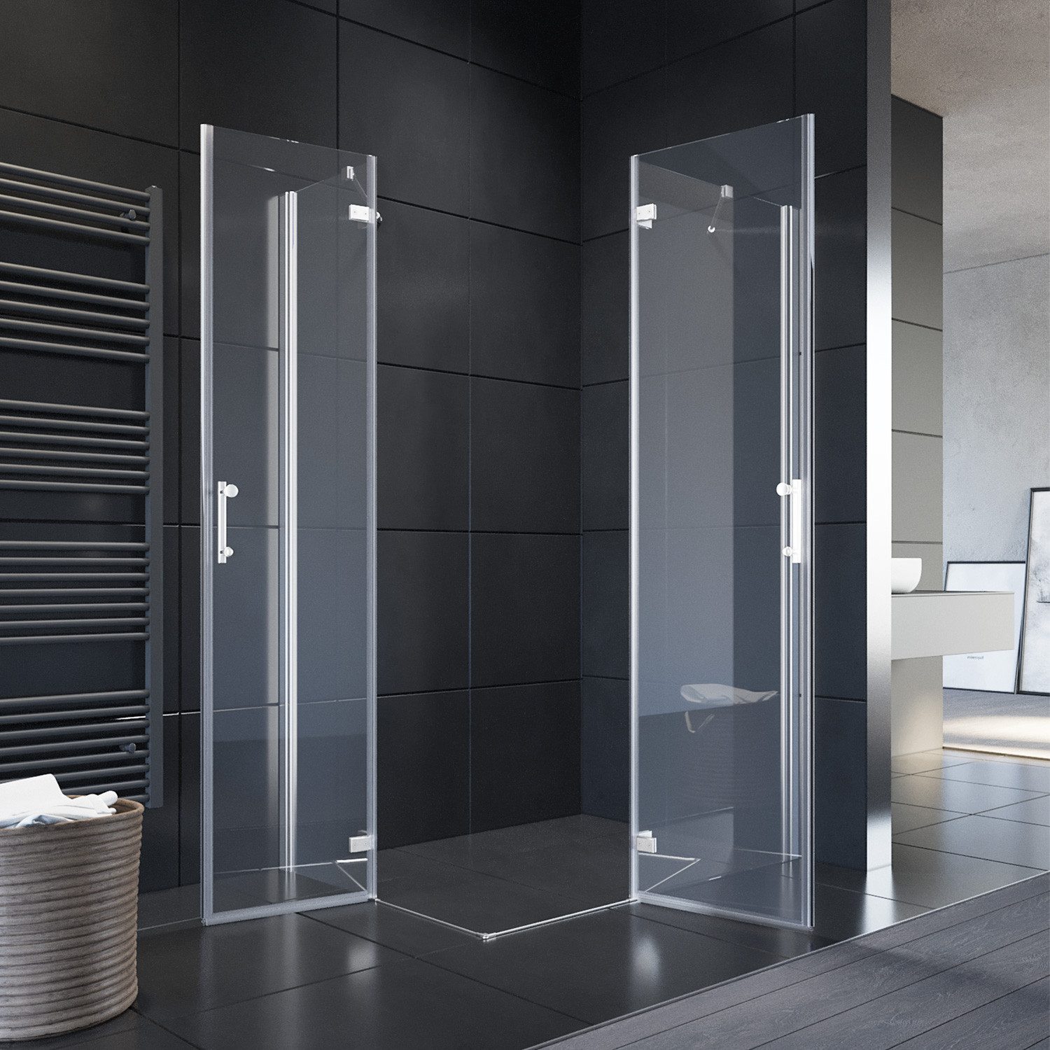 SONNI Eckdusche Duschkabine für Badewanne, Sicherheitsglas, günstig online kaufen