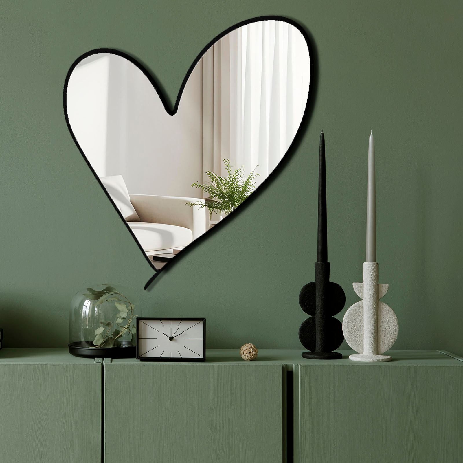 Wallity Wandspiegel, Dekorativer Spiegel in Herzform