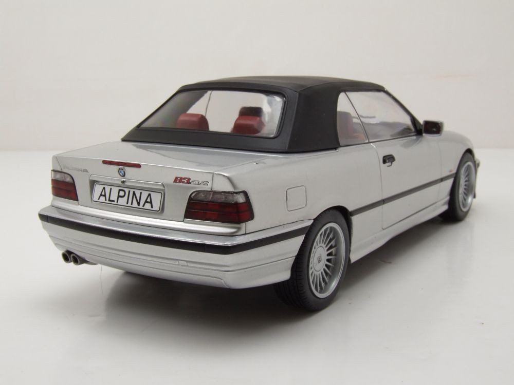 MCG Modellauto BMW Alpina B3 3.2 Cabrio E36 1996 silber, Maßstab 1:18