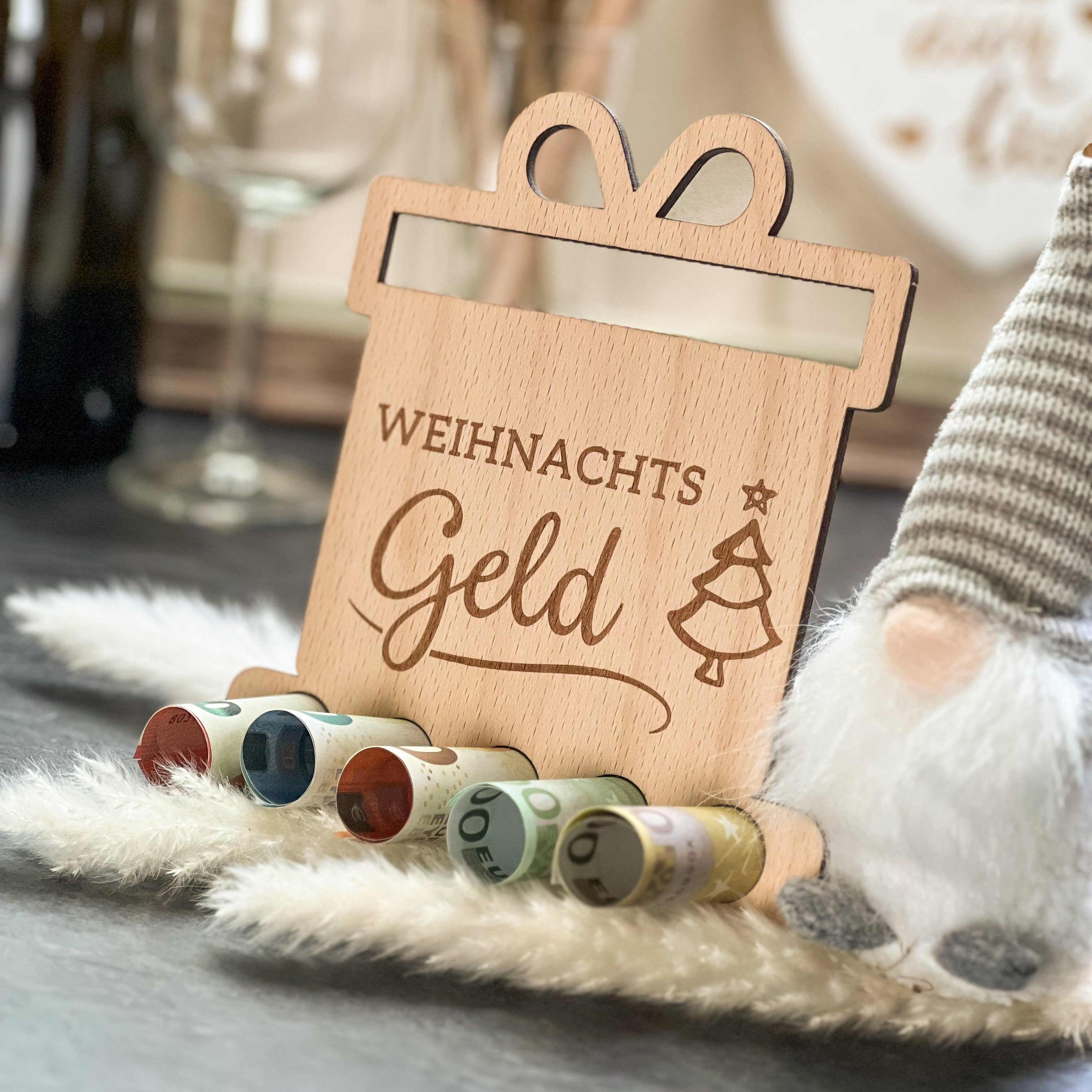 Spruchreif® Spardose Geldgeschenk für Camper, Geschenkidee Camper, Outdoor Geschenk, Holzgeschenk