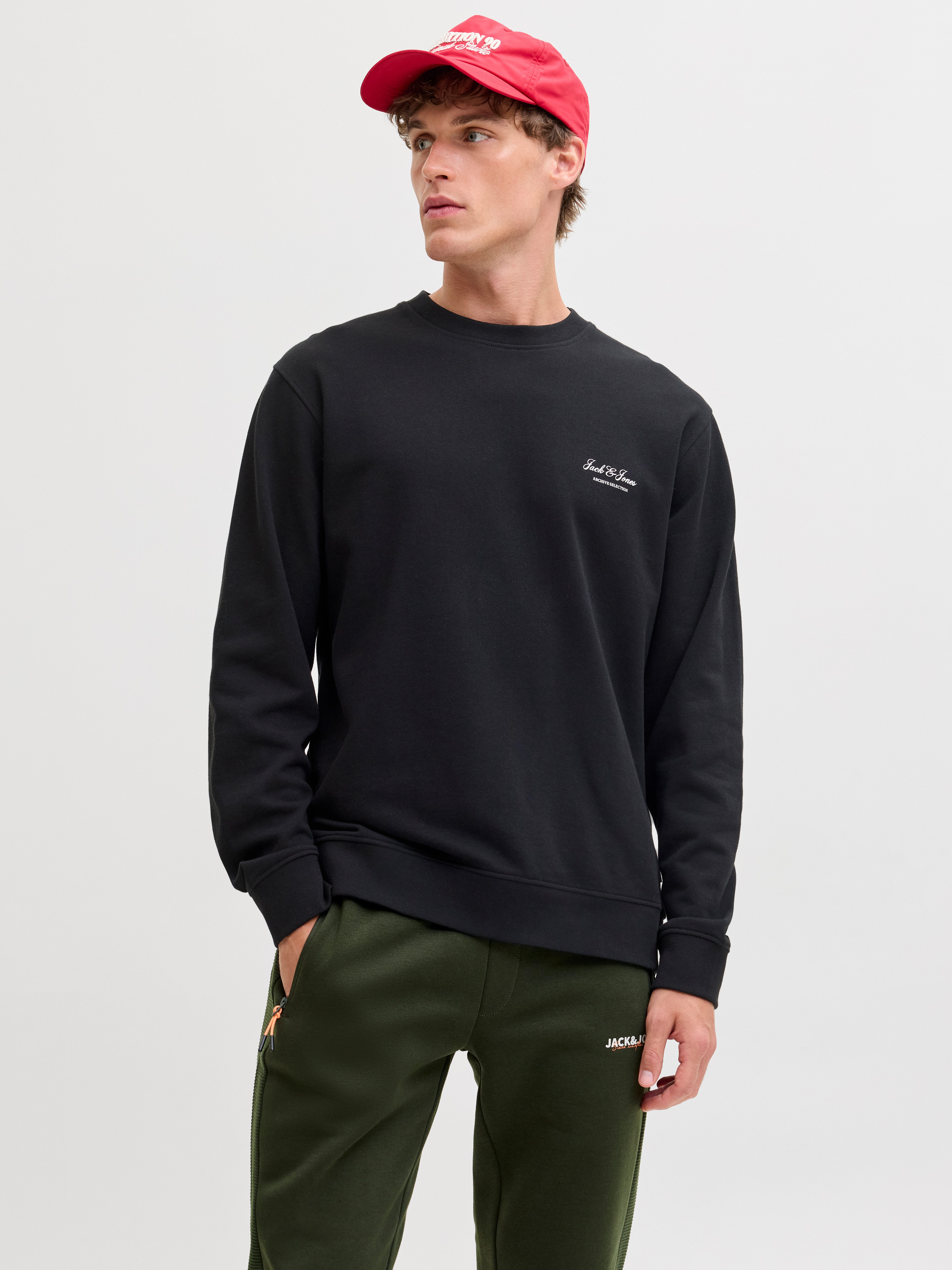 Jack & Jones Sweatshirt JJEARCHIVE GRAPHIC SWEAT CREW NECK NOOS Baumwollmischung, relaxed fit