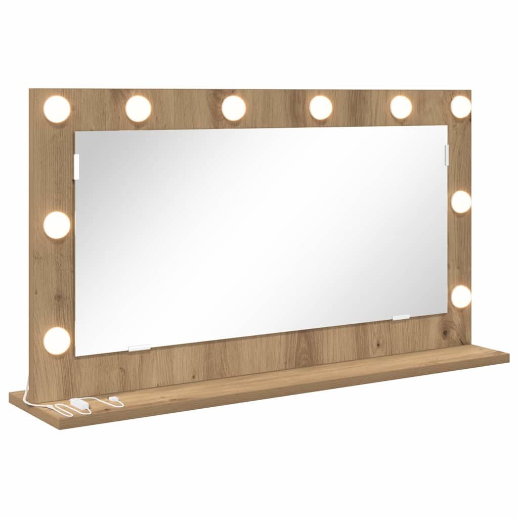 vidaXL Spiegel Waschtischspiegel Artisan-Eiche 80 x 45 x 18 cm Rechteckig (1-St)