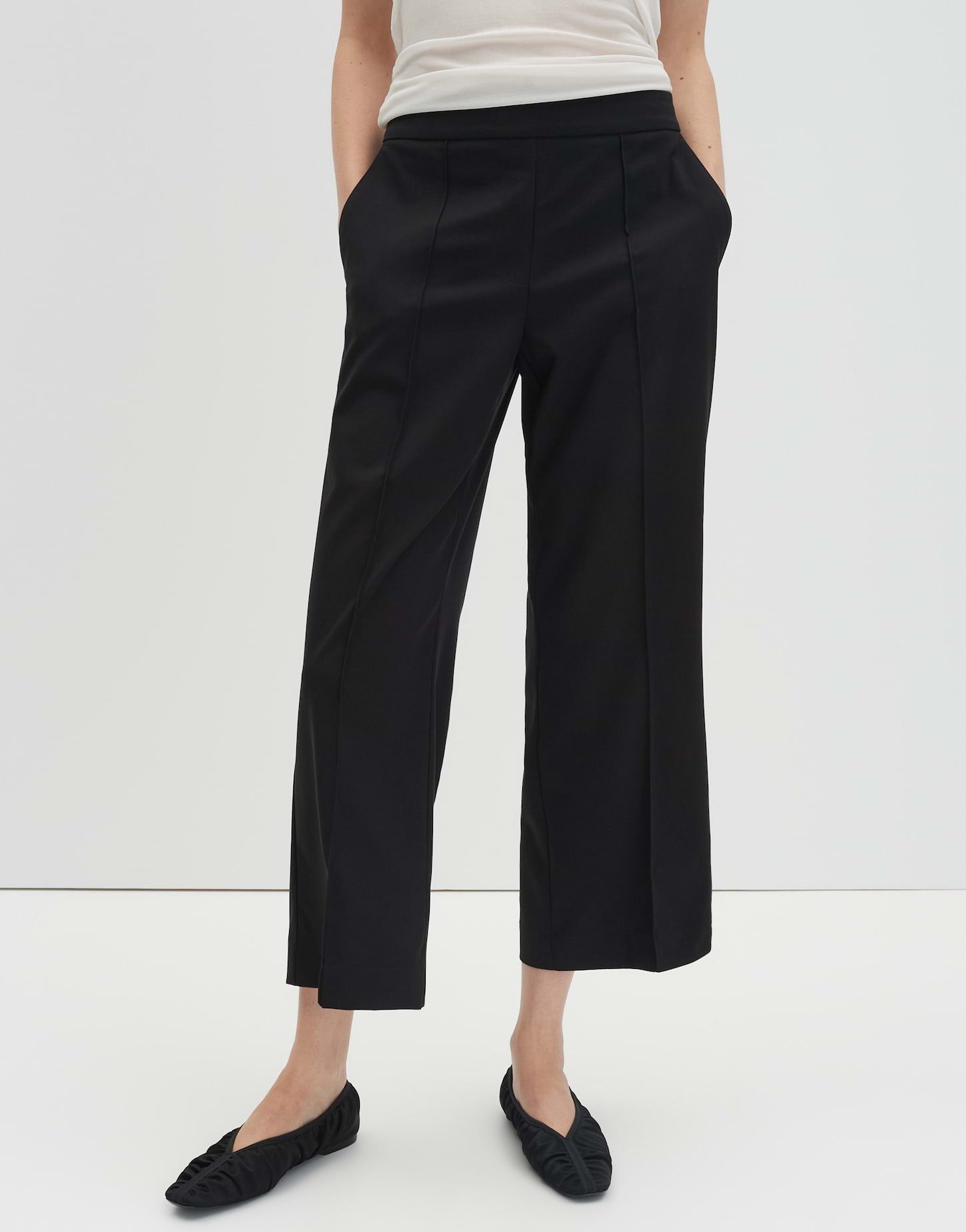 someday Schlupfhose CHARLIE CROPPED WIDE Leg Pants mit Viskosemix weiter, gerader Beinverlauf, pflegeleicht