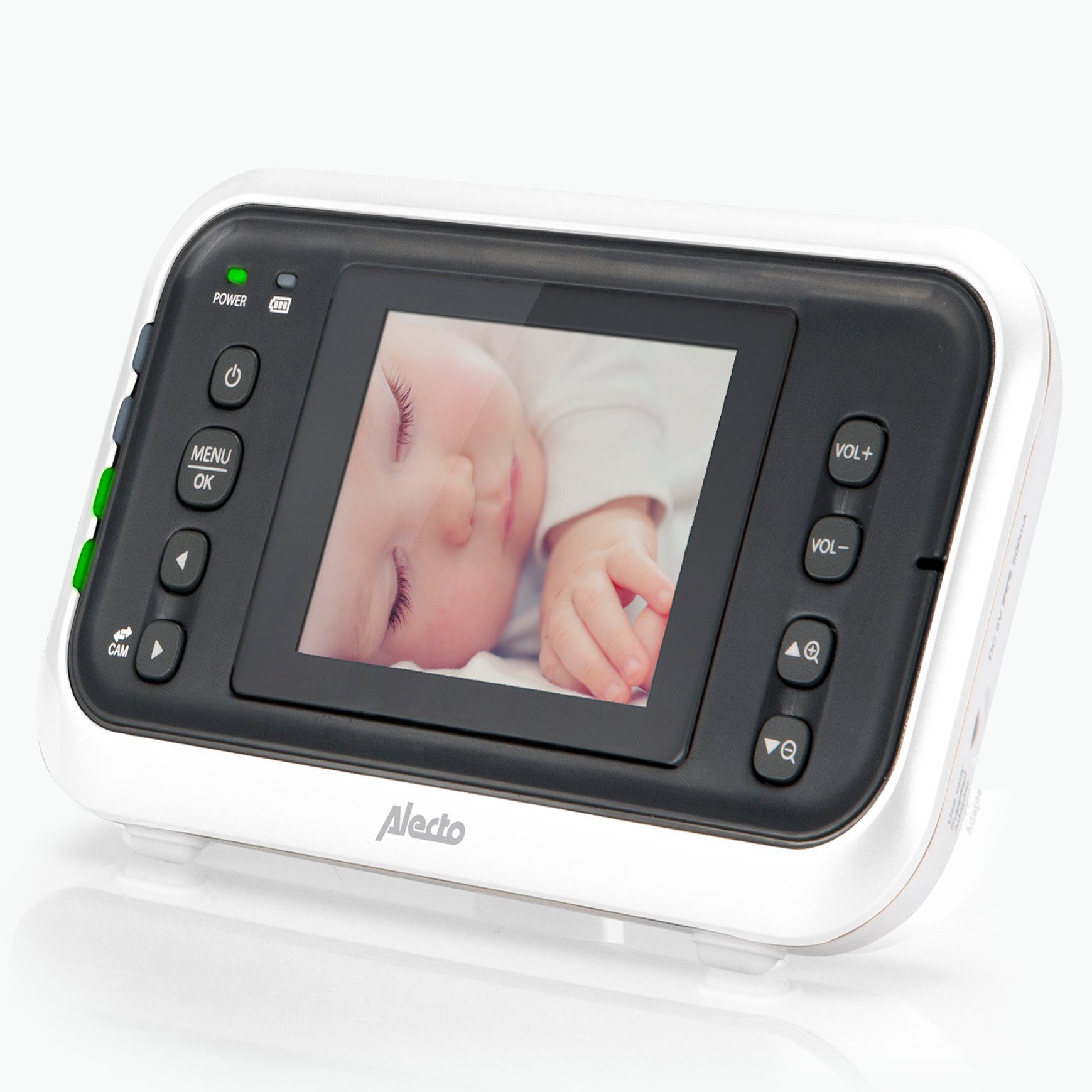 Alecto Video-Babyphone und Display,Nachtsicht DVM-75, 2.4"-Farbdisplay, mit 2.4" Kamera 2-tlg., Babyphone